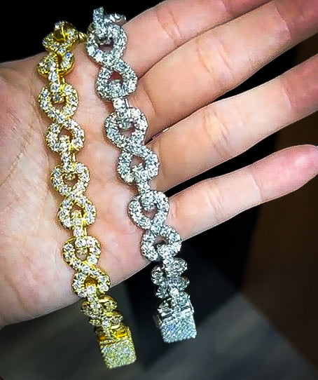 10k Bussdown Infinity Bracelets